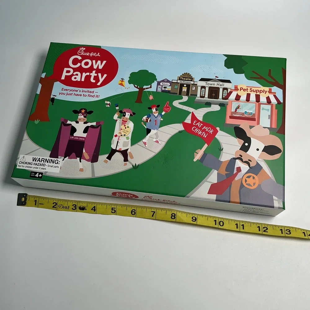 Chick-fil-A Cow Party Family Game Night COMPLETE Board Game Eat Mor Chikin NEW